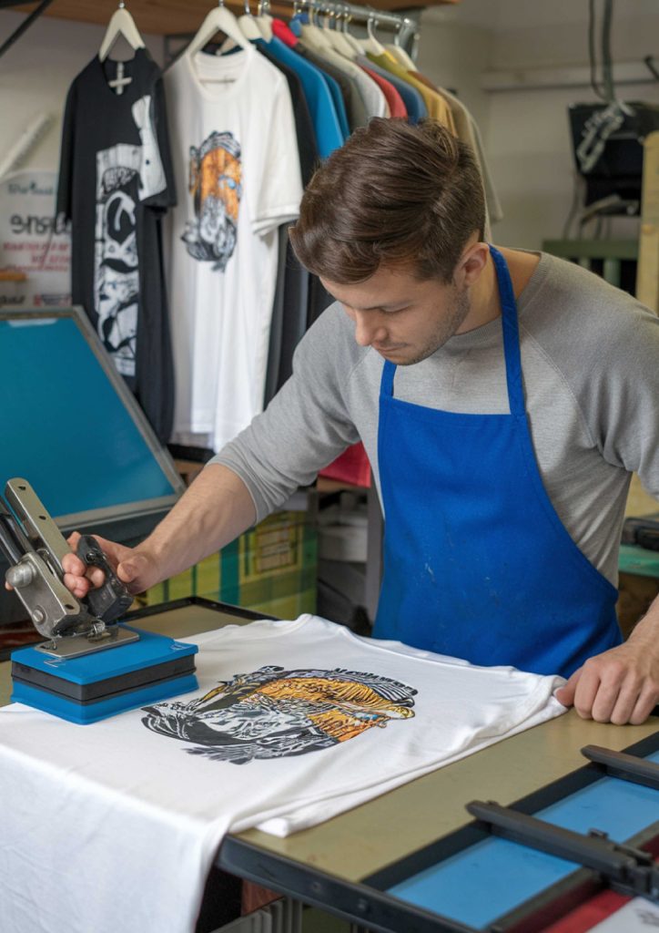 imprimiendo camisetas planeta impresión